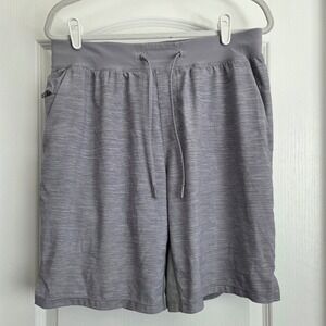 Lululemon T.H.E Short 9"‎ Liner Heather Gray Sz L Athletic Training Gym